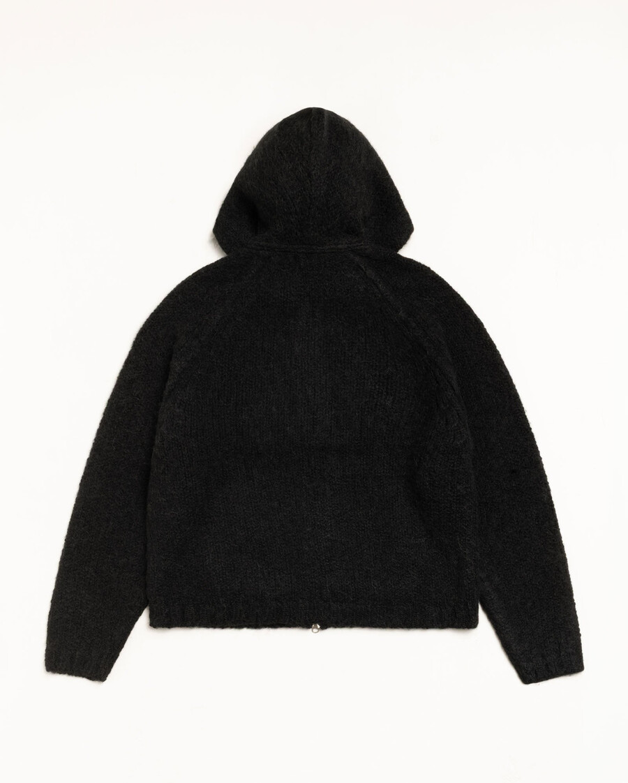 chunky knit zip hoodie