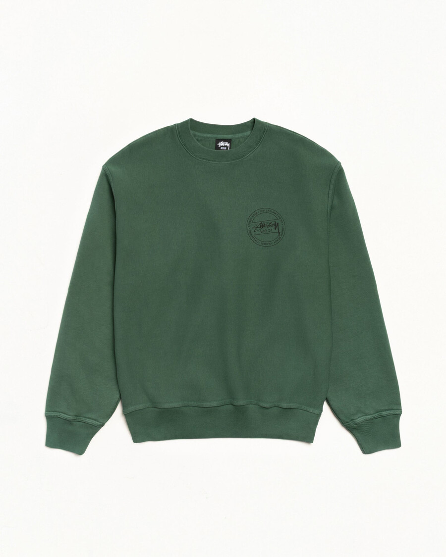 stüssy wear crew pigment dyed