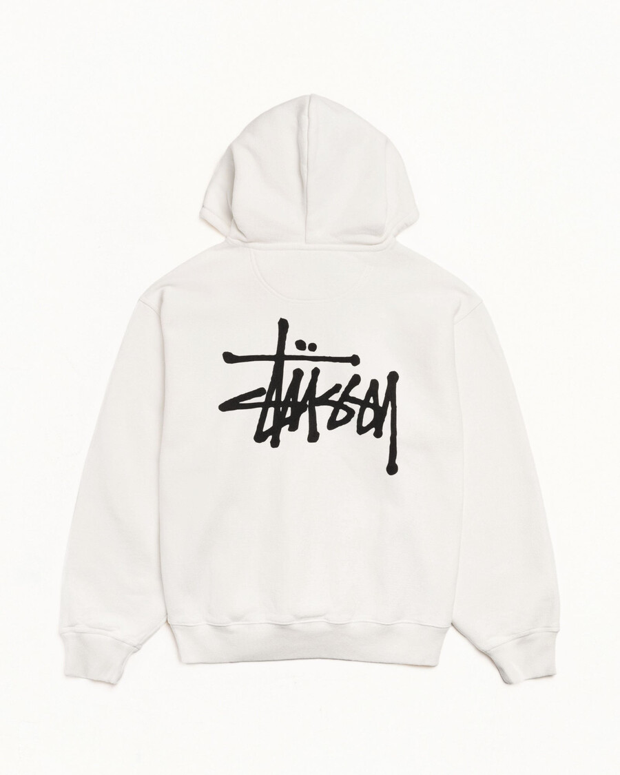 basic stüssy hoodie pigment dyed