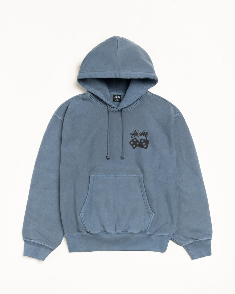 dice hoodie pigment dyed