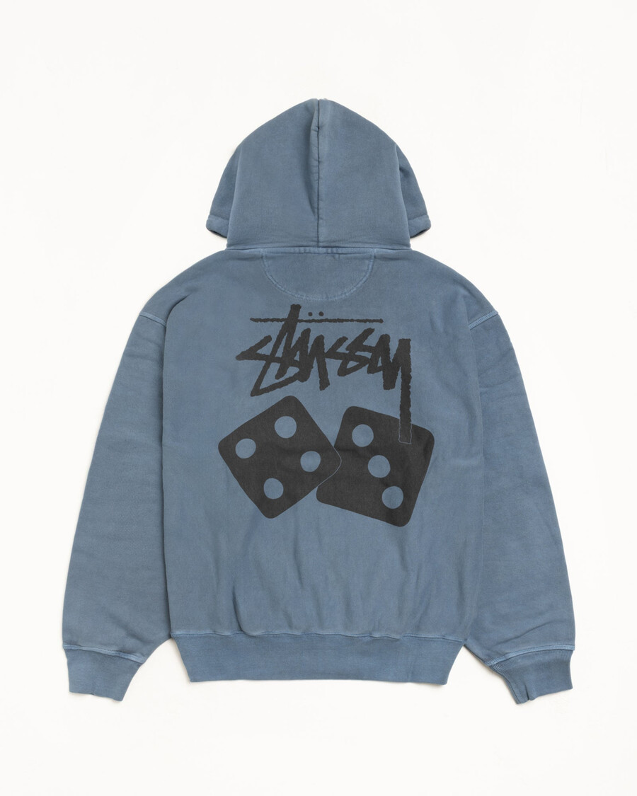 dice hoodie pigment dyed