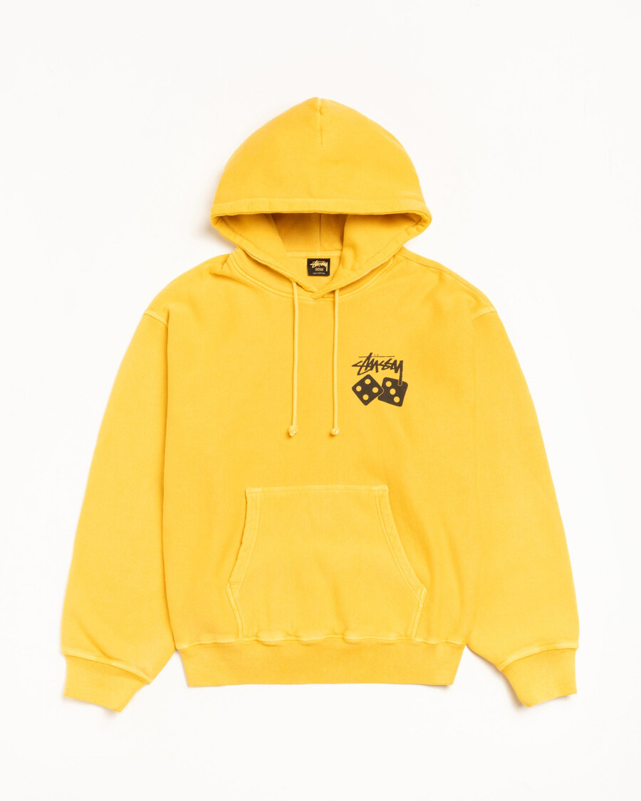 dice hoodie pigment dyed